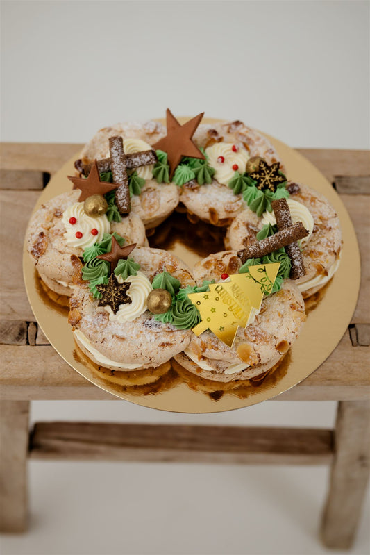 Kerstkrans met vanille & chocolade