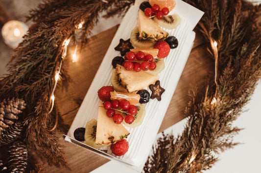 Slagroombuche met fruit