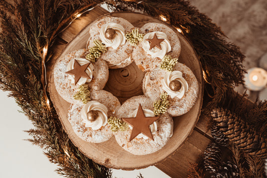Kerstkrans met vanille & chocolade