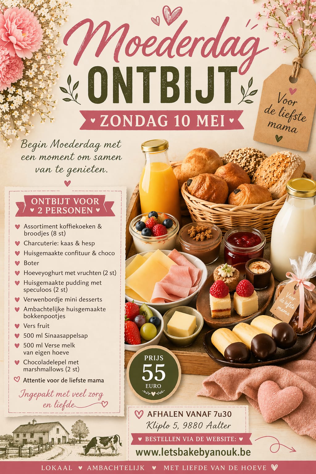 MoederdagONTBIJT Volwassenen 2 pers.