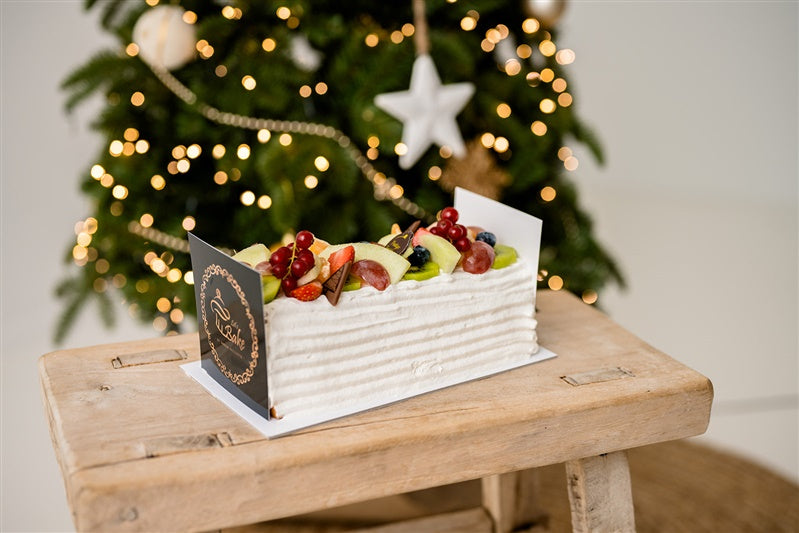 Slagroombuche met fruit