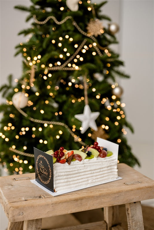 Slagroombuche met fruit